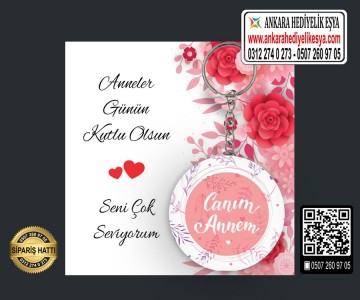 Anneler Günü Anahtarlıkları - (TOPTAN) - Model 1