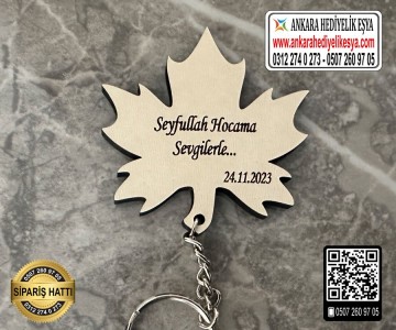 Öğretmenlere Özel Yaprak Anahtarlık