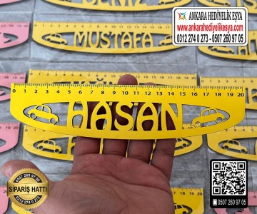 20 cm Ahşap İsimli Cetvel - Toptan
