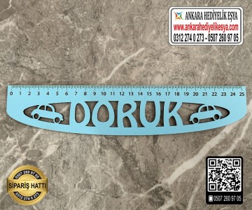 25 cm Ahşap İsimli Cetvel - Toptan