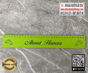 30 cm Ahşap İsimli Cetvel - Toptan