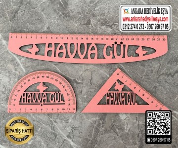 Ahşap İsimli Cetvel Seti