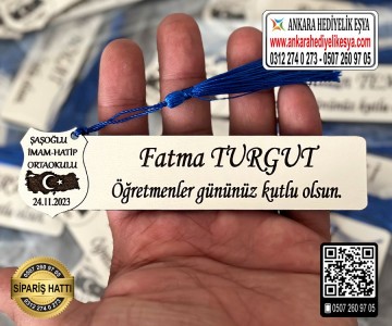 Haritalı Öğretmenler Günü Kitap Ayracı- 15 Adet ve Üzeri