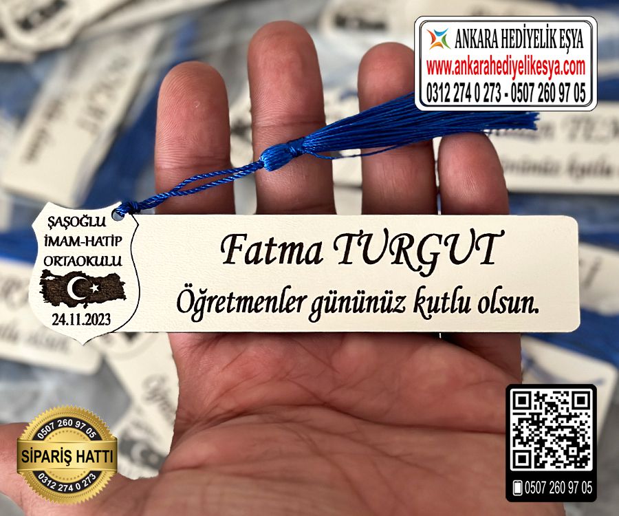 Haritalı Öğretmenler Günü Kitap Ayracı- 15 Adet ve Üzeri