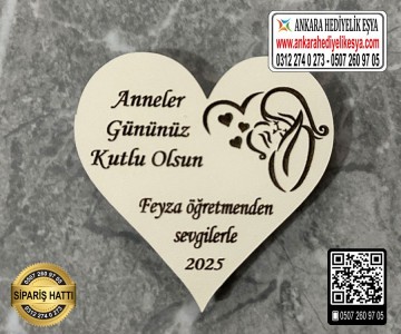Anneler Günü Kalpli Magnet (Toptan)