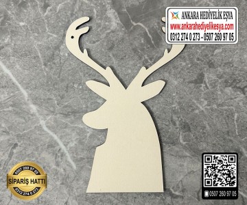 Geyik Kafası Ahşap Obje