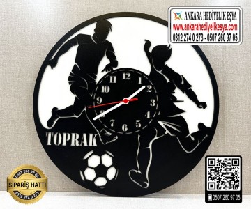 Futbol Tasarımlı Duvar Saati