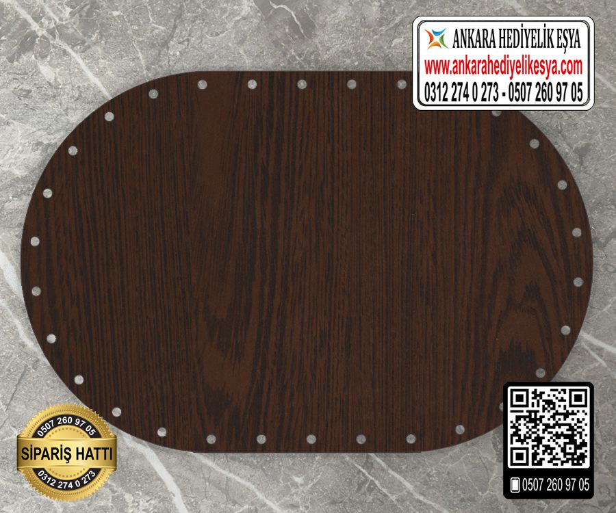 Oval Kağıt Çubuk Tabanı - 40x50 cm