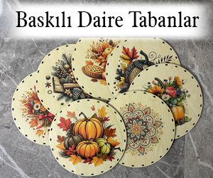 Baskılı Daire Rattan Tabanlar
