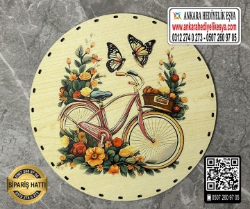 Baskılı Daire Rattan Taban - Model-48