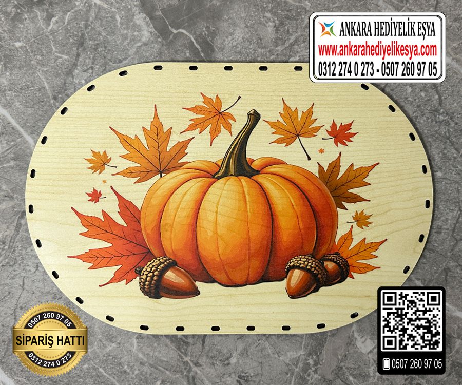 Baskılı Oval Rattan Taban - Model-30