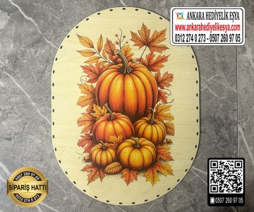 Baskılı Oval Rattan Taban - Model-1