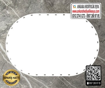 Rattan Beyaz Oval Taban - 25x15 cm