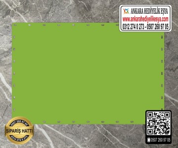 Rattan Yeşil Renk Dikdörtgen Taban - 20x10 cm