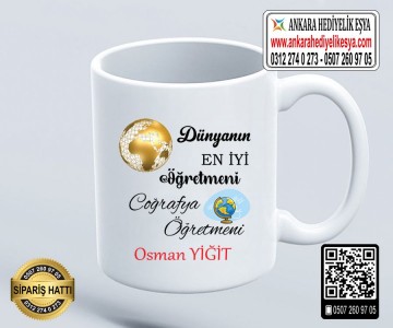 Coğrafya Öğretmenine Kupa Bardak - 2