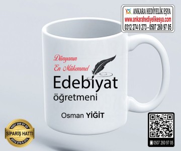 Edebiyat Öğretmenine Kupa Bardak - 2