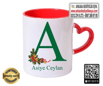 Yeni Yıl Kalp Kupa Bardak - 5