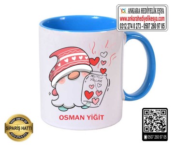 Yeni Yıl Mavi Kupa Bardak - 12