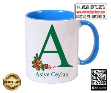 Yeni Yıl Mavi Kupa Bardak - 5