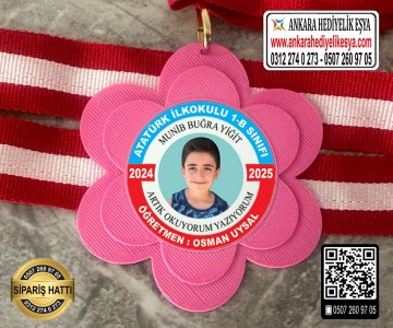 Çiçek Resimli Okuyorum Madalyası -15