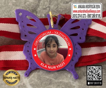 Kelebek Resimli Okuyorum Madalyası -2