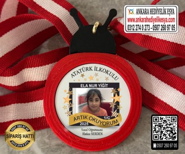 Uğur Böceği Resimli Okuyorum Madalyası -11