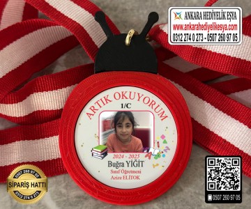 Uğur Böceği Resimli Okuyorum Madalyası -3