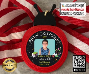 Uğur Böceği Resimli Okuyorum Madalyası -4