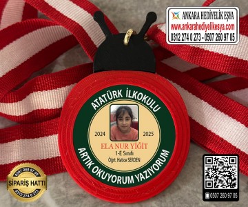 Uğur Böceği Resimli Okuyorum Madalyası -7