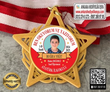 Yıldız Resimli Okuyorum Madalyası -10