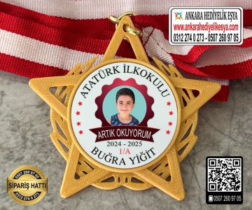 Yıldız Resimli Okuyorum Madalyası -12