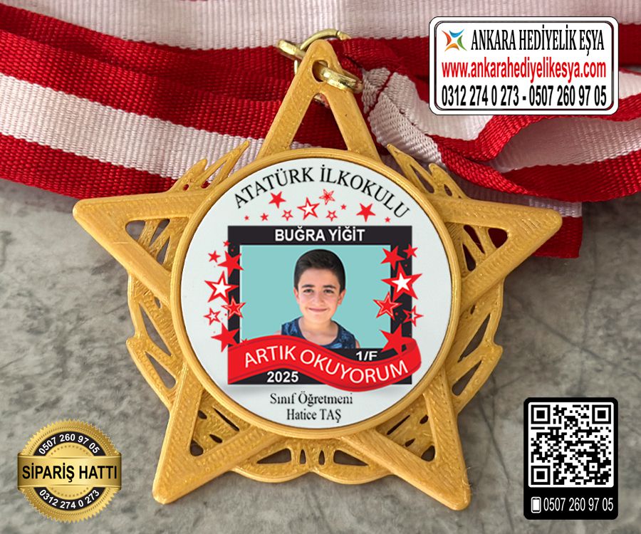 Yıldız Resimli Okuyorum Madalyası -14