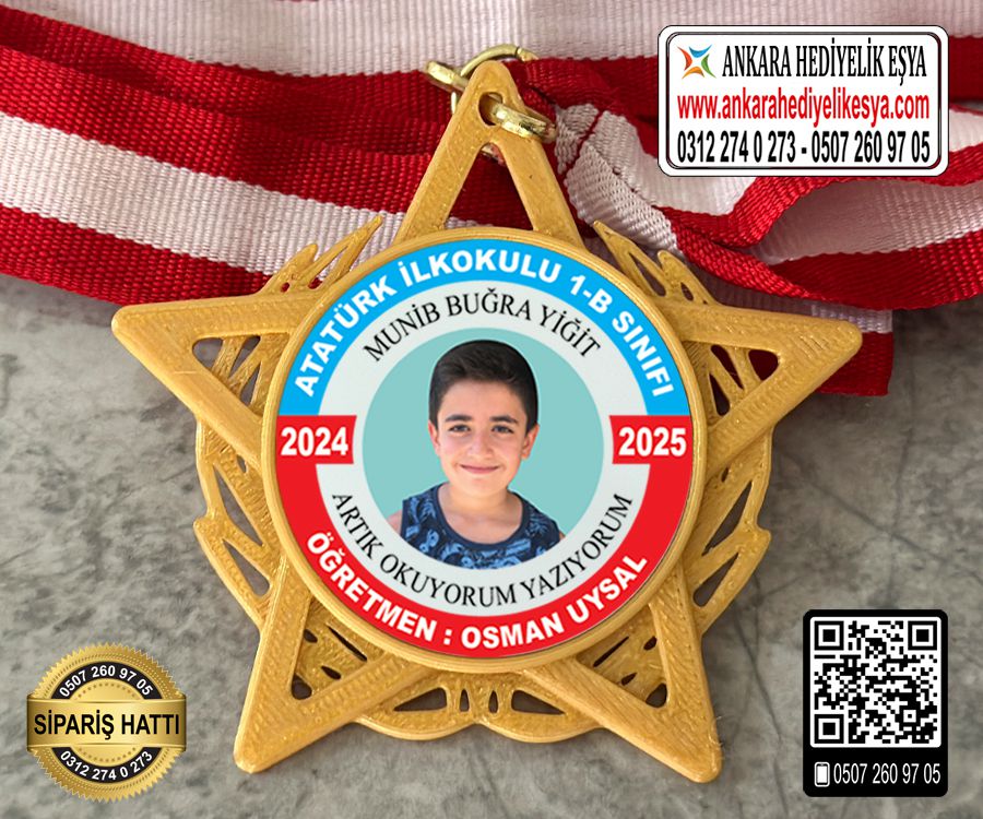 Yıldız Resimli Okuyorum Madalyası -15