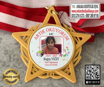 Yıldız Resimli Okuyorum Madalyası -3