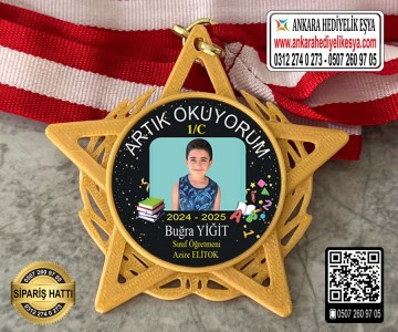 Yıldız Resimli Okuyorum Madalyası -4