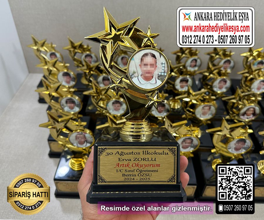 Artık Okuyorum Ödül Kupası (Toptan) - Resimli + İsimli