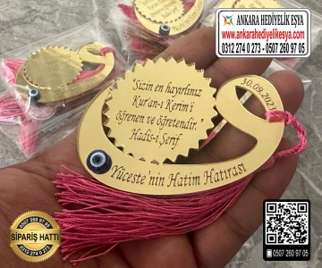 Vav Şeklinde Hatim Hatırası Magnet