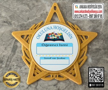 Yıldız Şeklinde Sınıfına Hoşgeldin Rozeti -2