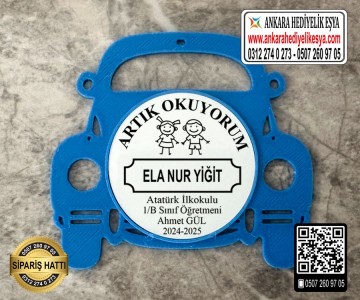 Araba Şeklinde Artık Okuyorum Rozeti -11