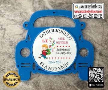 Araba Şeklinde Artık Okuyorum Rozeti -13