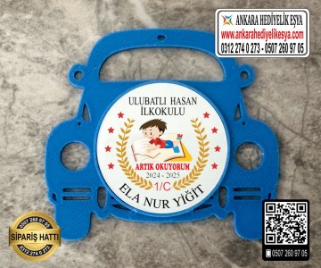 Araba Şeklinde Artık Okuyorum Rozeti -15