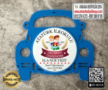 Araba Şeklinde Artık Okuyorum Rozeti -3