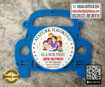 Araba Şeklinde Artık Okuyorum Rozeti -31