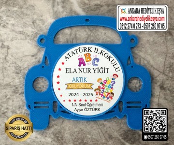 Araba Şeklinde Artık Okuyorum Rozeti -34