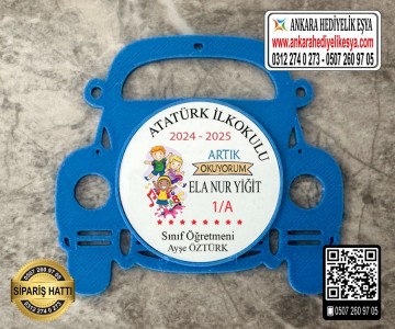 Araba Şeklinde Artık Okuyorum Rozeti -4