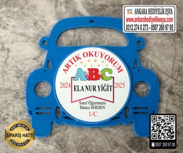 Araba Şeklinde Artık Okuyorum Rozeti -7