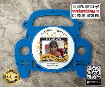 Araba Resimli Okuyorum Rozeti -11