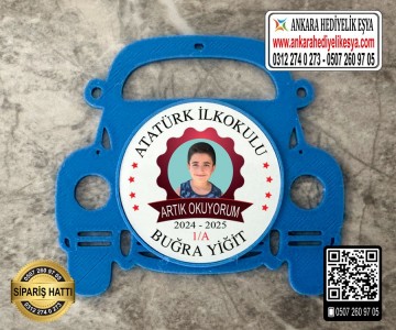 Araba Resimli Okuyorum Rozeti -12