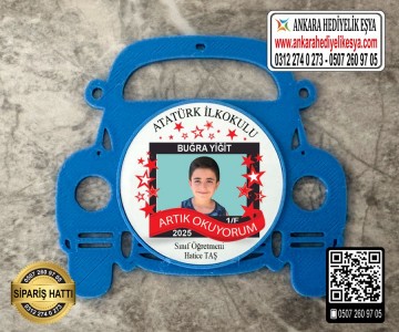 Araba Resimli Okuyorum Rozeti -14