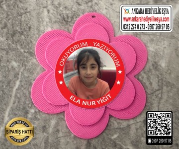 Çiçek Resimli Okuyorum Rozeti -2